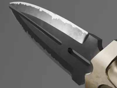 Split Blade Knife 3D model
