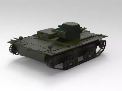 T-38 tank 3D model