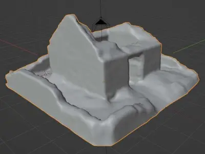 Napoleonic Ruin of Stone Building - Game-Ready Photoscan Low-poly 3D model