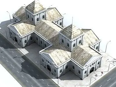 Low poly city block 18 Low-poly 3D model