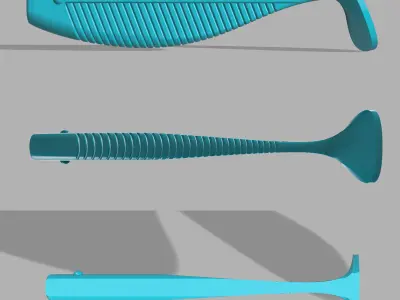 OPEN POUR MOLD SHAD STL STEP FILE FOR CNC AND 3D PRINT Free 3D print model