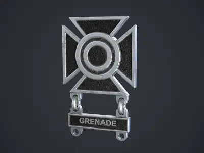 Marksmanship Sharpshooter Badge Low-poly 3D model