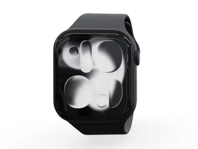 Apple Watch Series 11 Jet Black Sleek Smartwatch 3D model