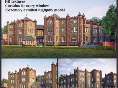 Queen Anne style building 3D model