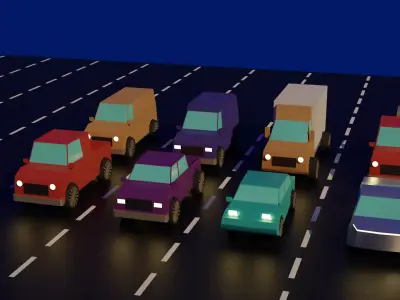 Low polly Asset pack cars Free low-poly 3D model