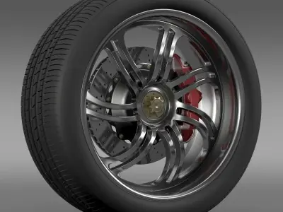 Pagani Huayra wheel 3D model