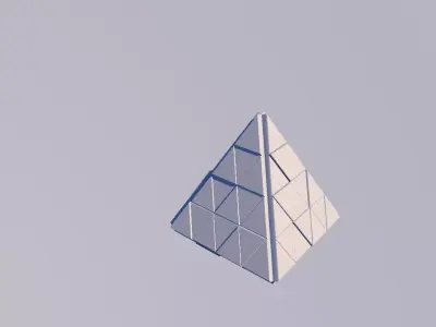 Sci Fi Object No14 - Pyramid Sphere Torus 2019 Low Poly 3D model