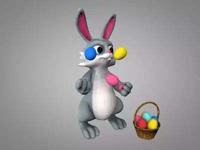 Easter Bunny Low-poly 3D model
