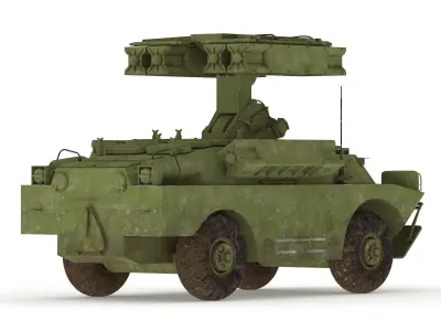 9K31 Strela-1 Low Poly Low-poly 3D model