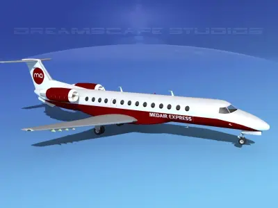 Embraer ERJ-135 MedAir 3D model