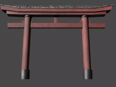Torii Gate Free low-poly 3D model