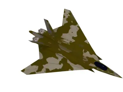 jet fighter Low-poly 3D model