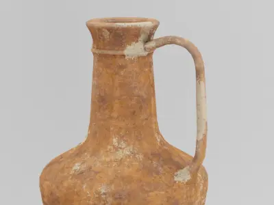 Clay Pot Low-poly 3D model