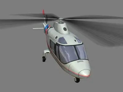Agusta Helicopter V1 Low-poly 3D model