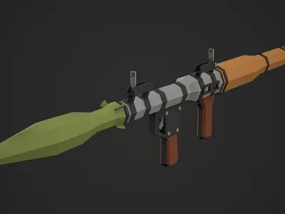 Stylized RPG-7 Low Poly Mobile Ready Low-poly 3D model