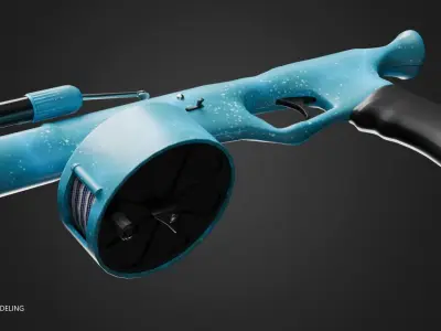 Camo Speargun Low-poly 3D model