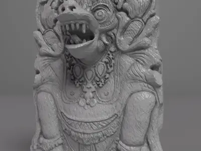 Bali Temple Sculpture Low-poly 3D model