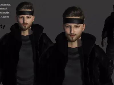 AAA 3D REALISTIC MALE CHARACTER - GUN SHOOTER MILITARY GTA WAR Low-poly 3D model