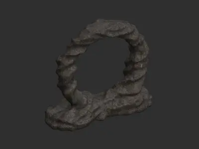 Stone Portal 1 - Base Free low-poly 3D model