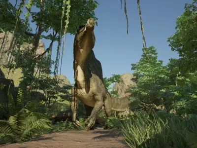 Spinosaurus Low-poly 3D model