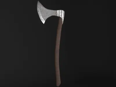 Battle Axe Cutter Free low-poly 3D model