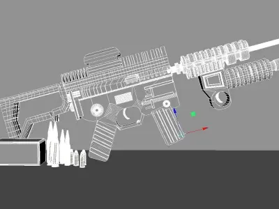 M416 Model and Textures 3D Model Rifle for Military Enthusiasts Free 3D model
