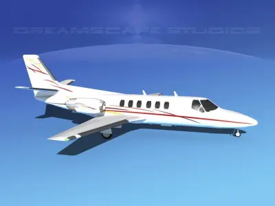 Cessna C550 Citation II V07 3D model