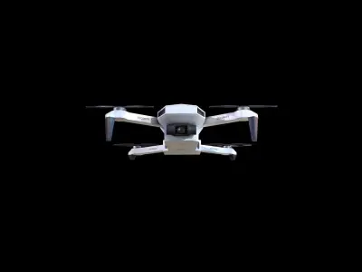 Drone Quadcopter Low-poly 3D model