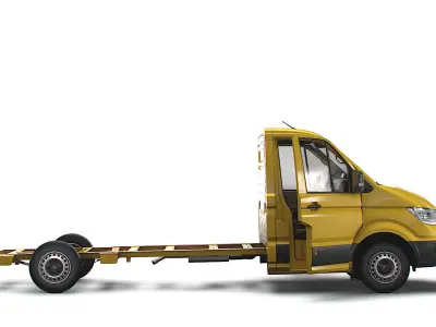 MAN TGE Flat frame chassis HQ Interior 2023 3D model