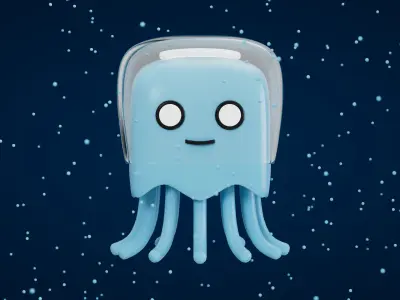 Jellyfish Cartoon 3D model