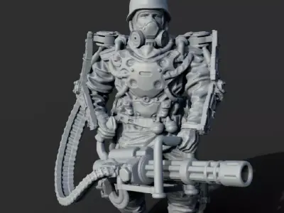 Heavy Soldier in 28 -32 mm scale Free 3D print model