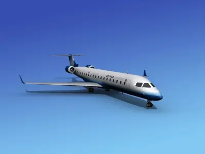 Bombardier CRJ700 United Express 2 3D model
