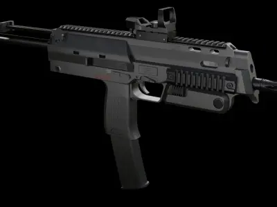 MP7 SMG Low-poly 3D model
