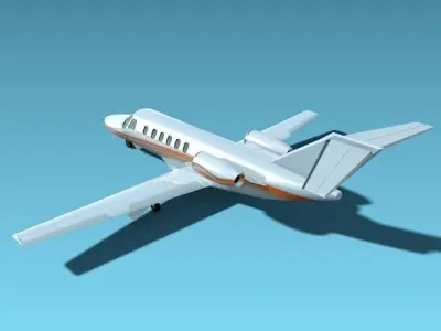 Cessna Citation CJ2 business jet 3D model