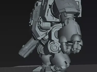 Templar Siege Walker STL Sci Fi Mech Miniature Model 3D print model