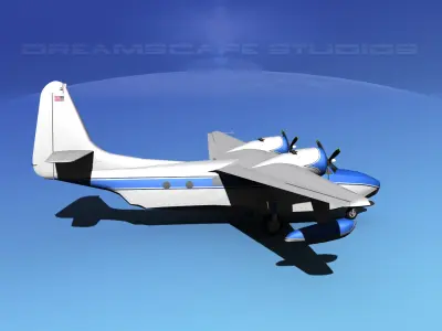 Grumman G-73 Mallard V04 3D model