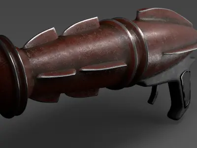 Sci-Fi Ray gun Low-poly 3D model