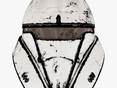 Star Wars Damaged Tank Trooper Helmet 3D model