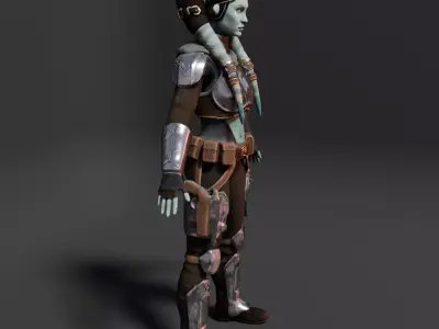 Twilek Bounty Hunter 3D Model Rigged 3D model