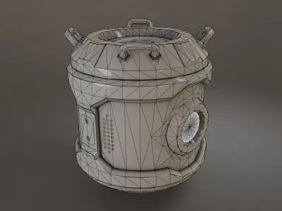 Sci-Fi Crate Unity PBR Free low-poly 3D model