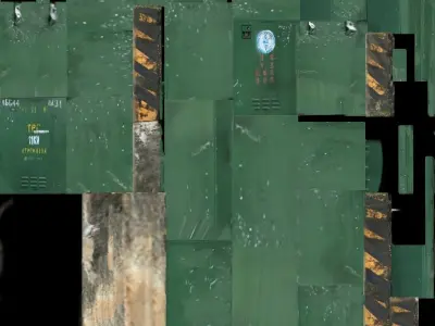 Electrical Distribution Cabinet low-poly 3d model 3D model