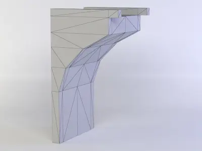 Bridge part Low-poly 3D model