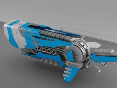 sci-fi scooter 3D model
