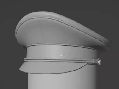 Roblox Visor Officer Cap Free low-poly 3D model