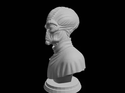 Grey Alien Bust 3D print model buy