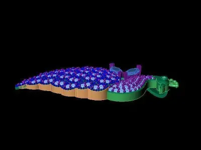 peacock pendant  3D model