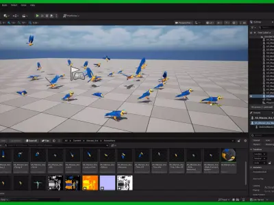 Macaw Ara Parrot Bird Low-poly 3D model