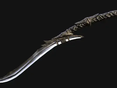 Mithrodin sword Low-poly 3D model