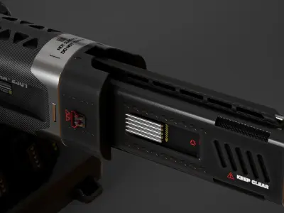 Laser Turret - ASURA Low-poly 3D model