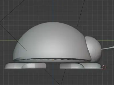 Yellow ladybug 3D model